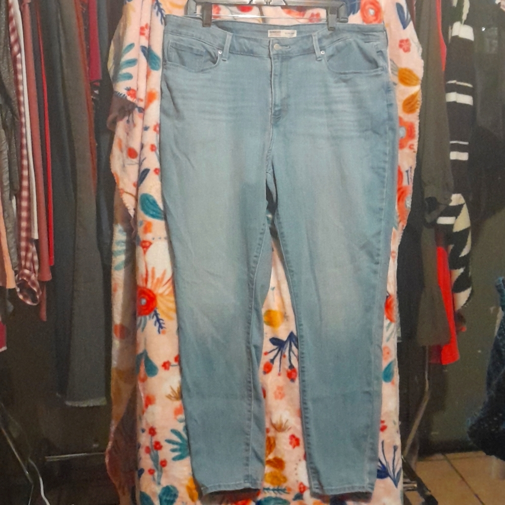 Levi Strauss Mid Rise Skinny Light Blue Skinny Jean Size 18M
